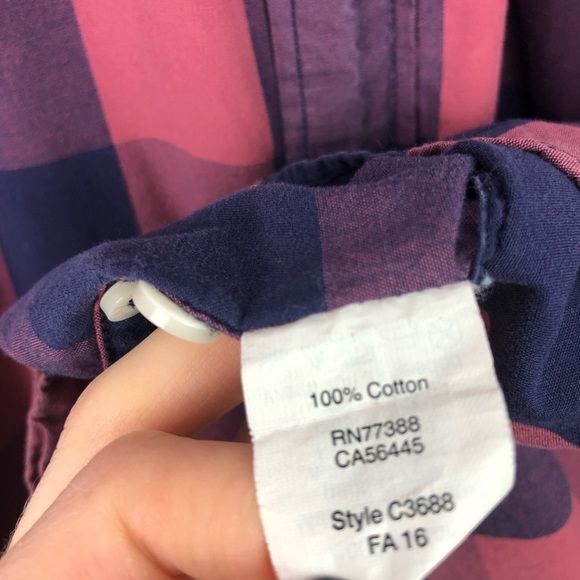 J. Crew Factory Slim Shirt Oversized Gigham Plaid - Picture 3 of 4